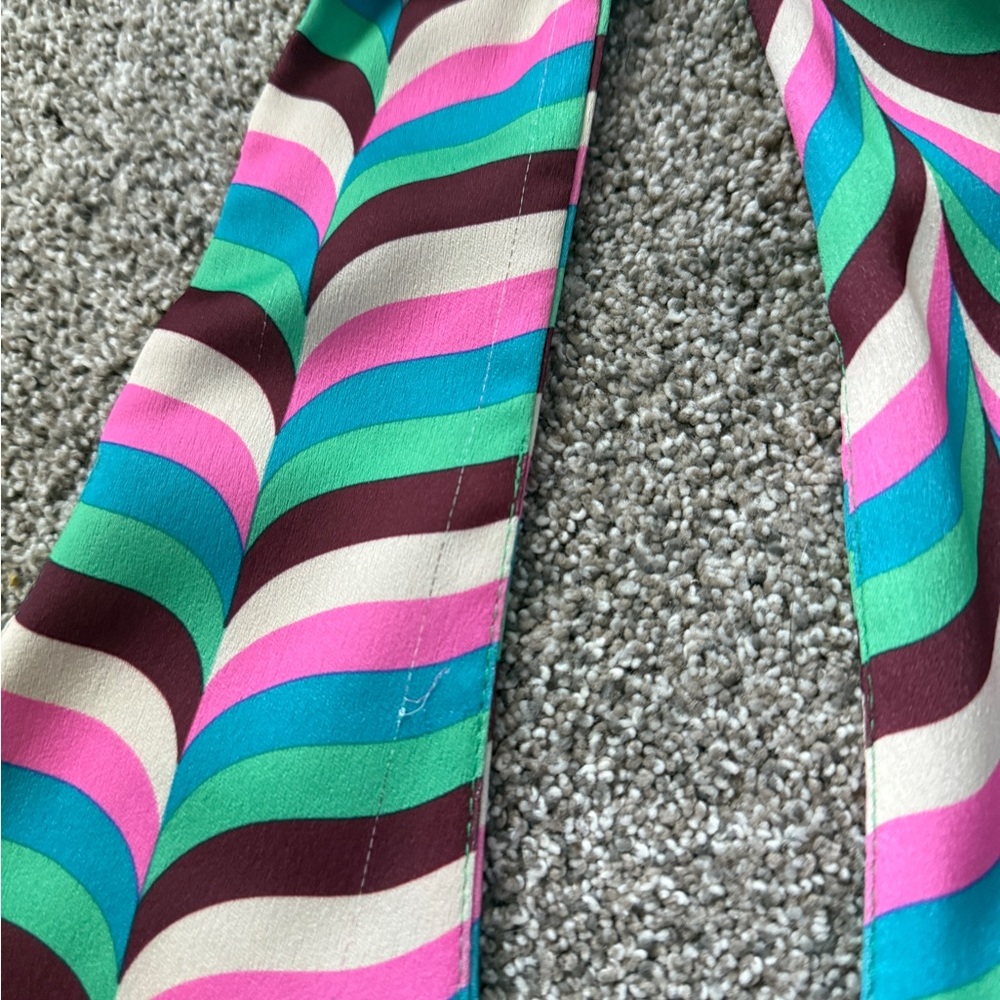 ZARA Cropped Halter Tank Top Going Out Top Multicolor Cross Tie Top Size Medium - Picture 5 of 7
